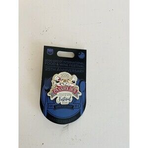 Disney Parks Pin Food & Wine Festival Epcot 2020 Mickey Minnie Mouse Passholder